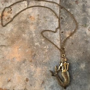 Brass Mermaid Necklace